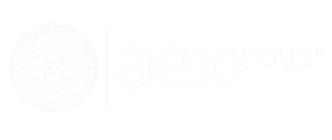 Logo transparente blanco aex group
